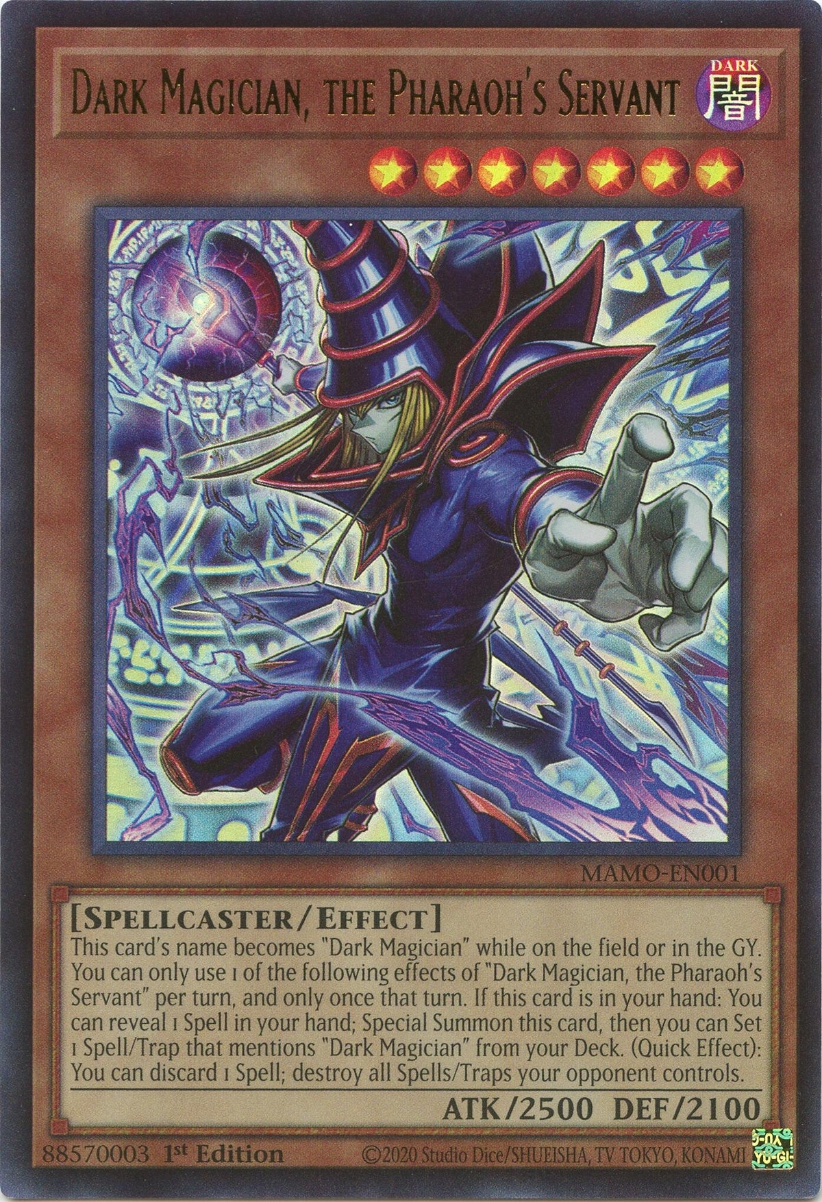 Dark Magician, the Pharaoh's Servant (MAMO-EN001) (Magnificent Monsters)