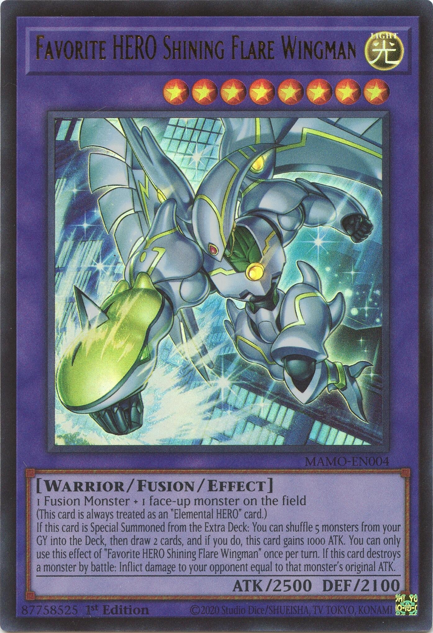 Favorite HERO Shining Flare Wingman (MAMO-EN004) (Magnificent Monsters)