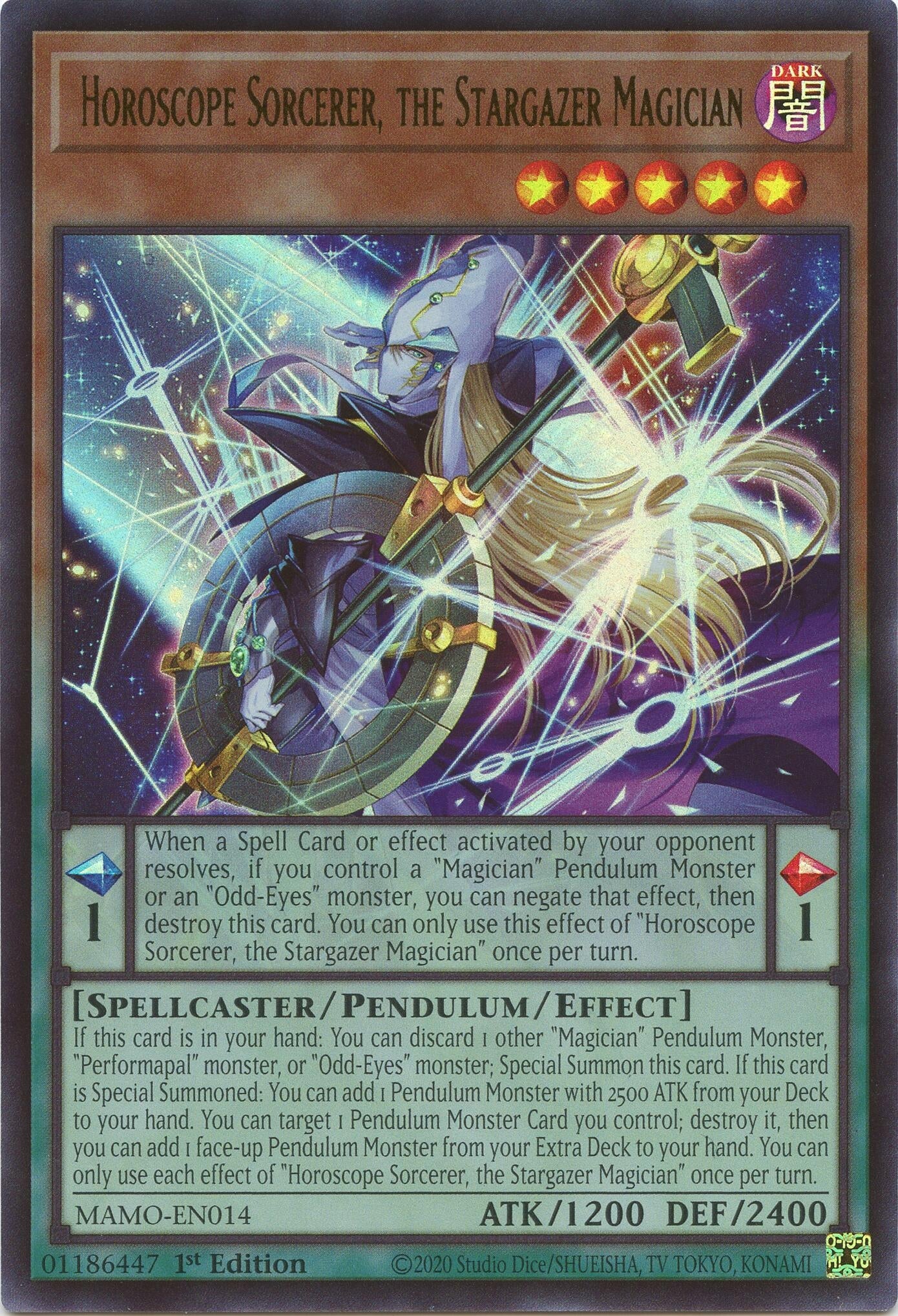 Horoscope Sorcerer, the Stargazer Magician (MAMO-EN014) (Magnificent Monsters)
