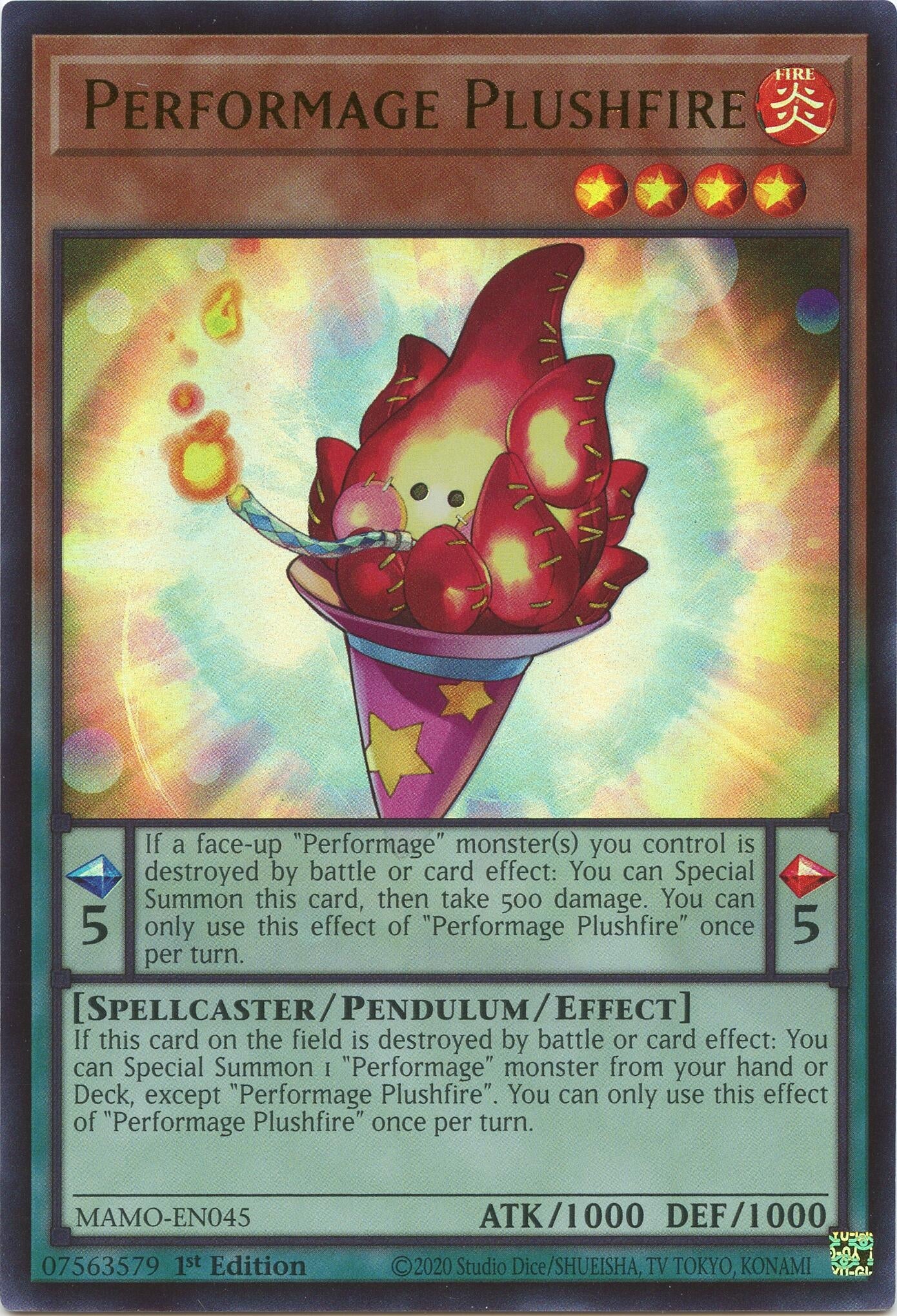 Performage Plushfire (MAMO-EN045) (Magnificent Monsters)