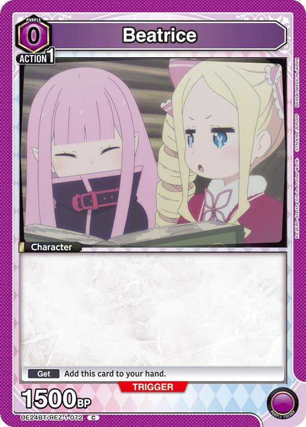 Beatrice (072) (Box Topper Foil) (UE24BT/REZ-1-072) (UE24BT: Re:ZERO -Starting Life in Another World-)