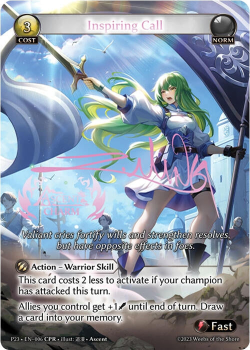 Image for Inspiring Call (Ascent Charm) (006) (Promotional Cards) (P) - Grand Archive TCG