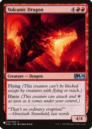 Volcanic Dragon (M20) (LIST-336) [The List Reprints]