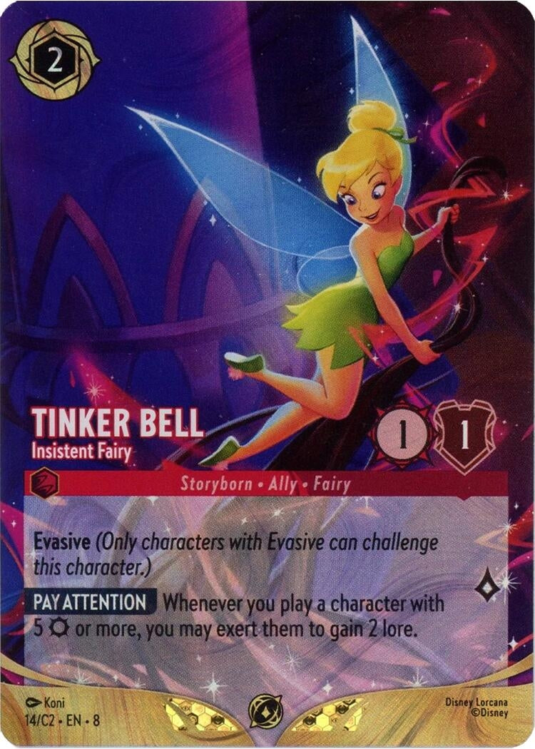 Image for Tinker Bell - Insistent Fairy (Foil) (14) (Disney Lorcana Promo Cards) (DLPC) - Disney Lorcana