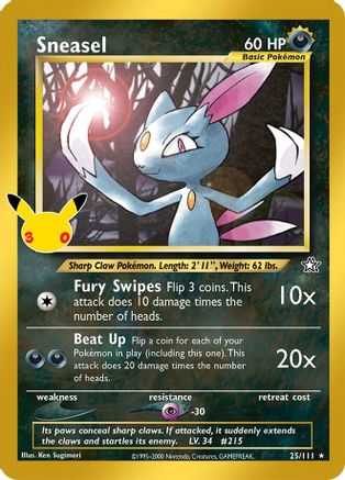 Sneasel (025/111) [ME 30th Celebration Classic Collection] Holofoil - Classic Collection