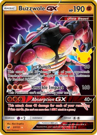 Buzzwole GX (057/111) [ME 30th Celebration Classic Collection] Holofoil - Classic Collection