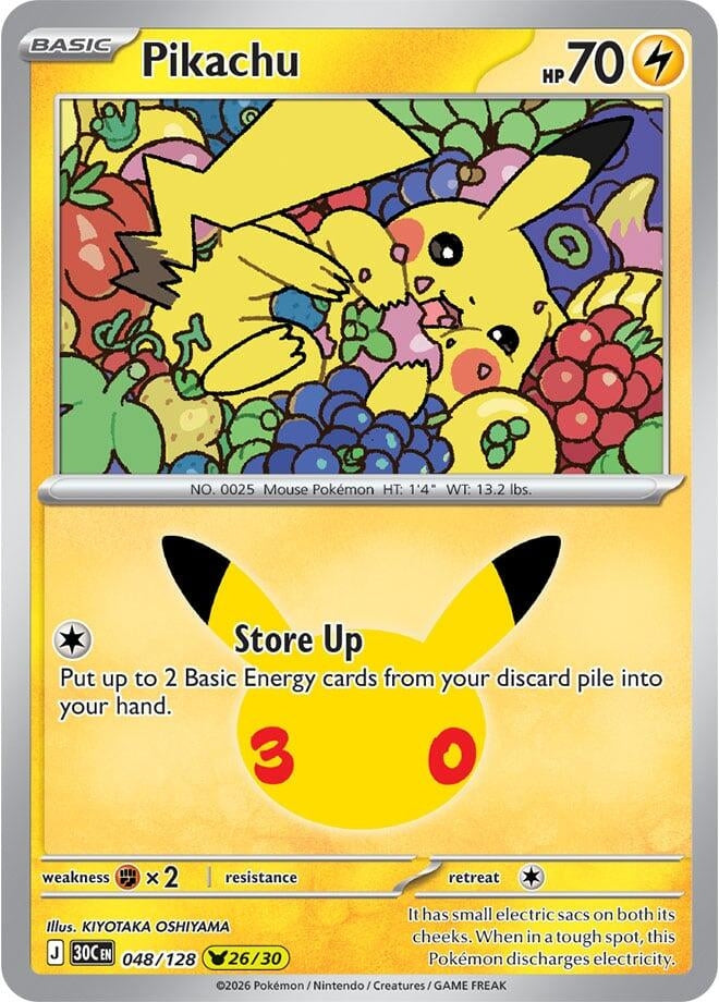Pikachu (048/128) (ME: 30th Celebration)