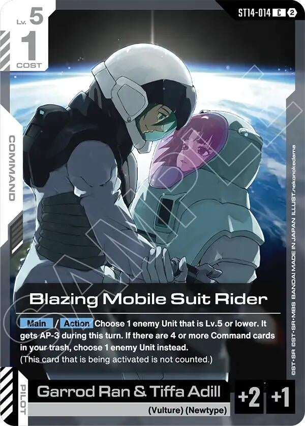 Image for Blazing Mobile Suit Rider (ST14-014) (Starter Deck 14: Heavy Dominion) (ST14) - Gundam Card Game