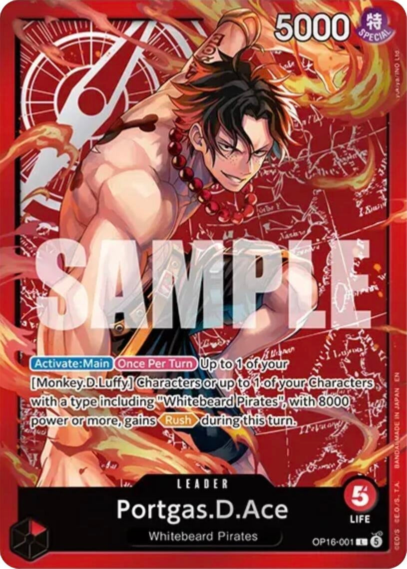 Image for Portgas.D.Ace (Ace Deck) (OP16-001) (Set Sail Deck Set) (SD01) - One Piece Card Game