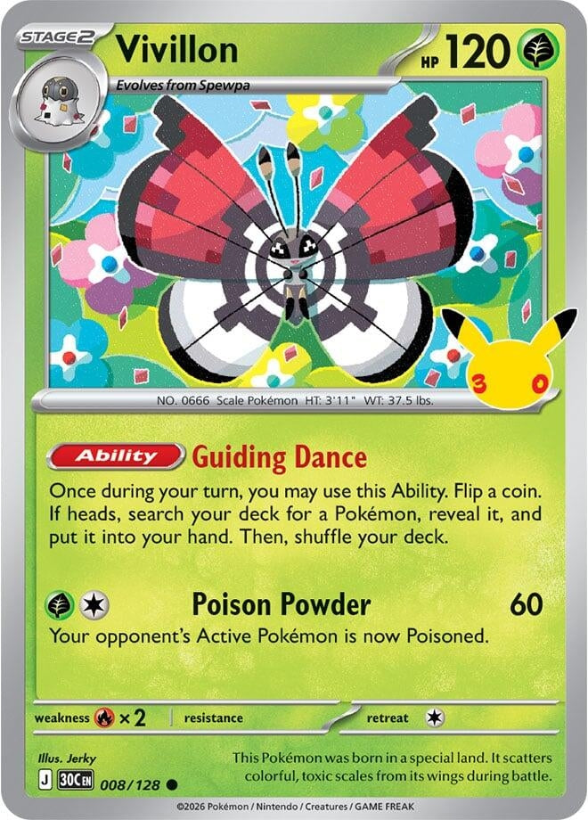 Vivillon (008/128) (ME: 30th Celebration)