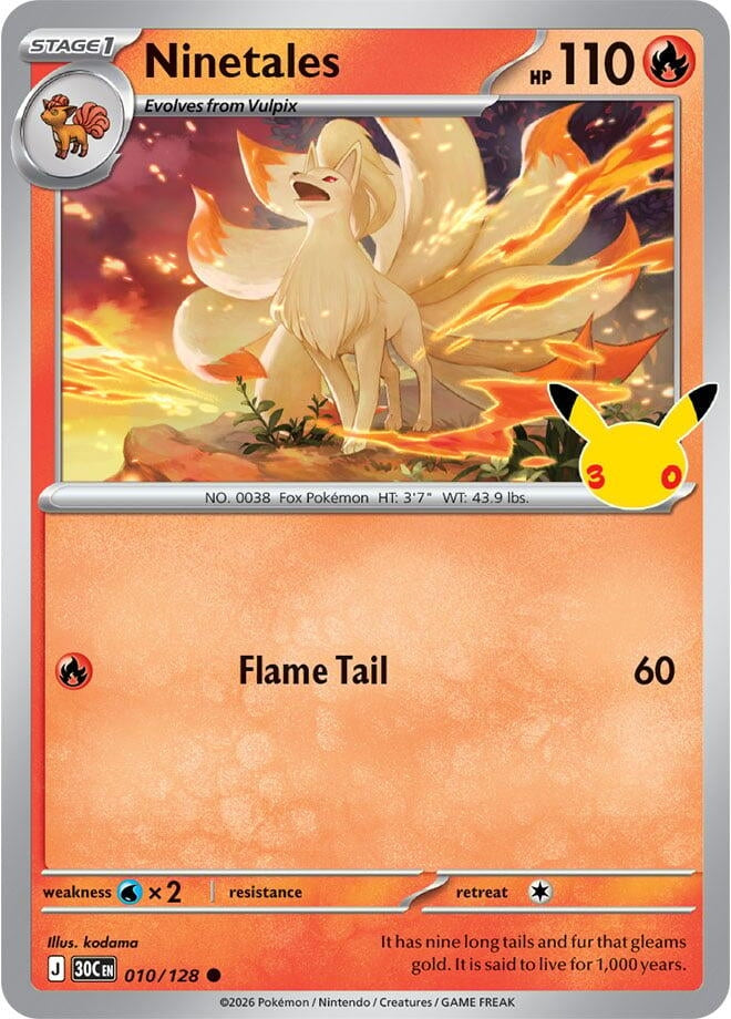 Ninetales (010/128) (ME: 30th Celebration)