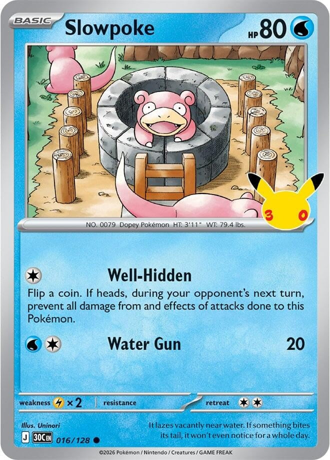 Slowpoke (016/128) (ME: 30th Celebration)