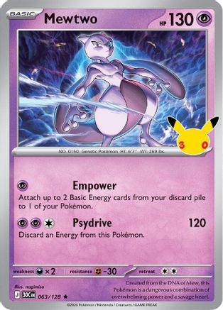 Mewtwo (063/128) [ME 30th Celebration] Holofoil - Rare
