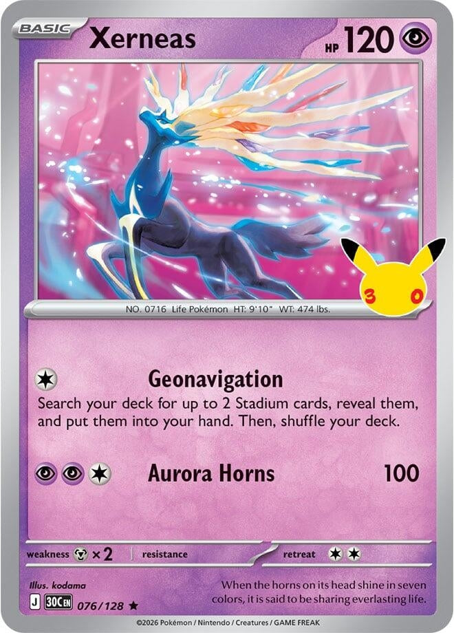 Xerneas (076/128) (ME: 30th Celebration)