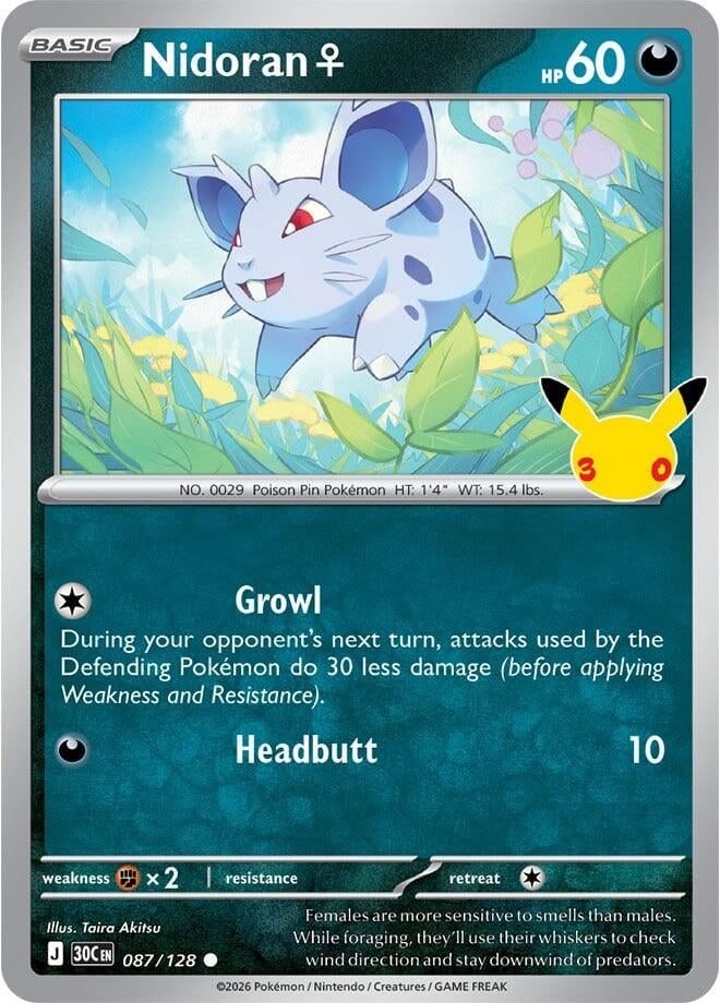 Nidoran F (087/128) (ME: 30th Celebration)