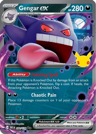 Gengar ex (090/128) [ME 30th Celebration] Holofoil - Double Rare