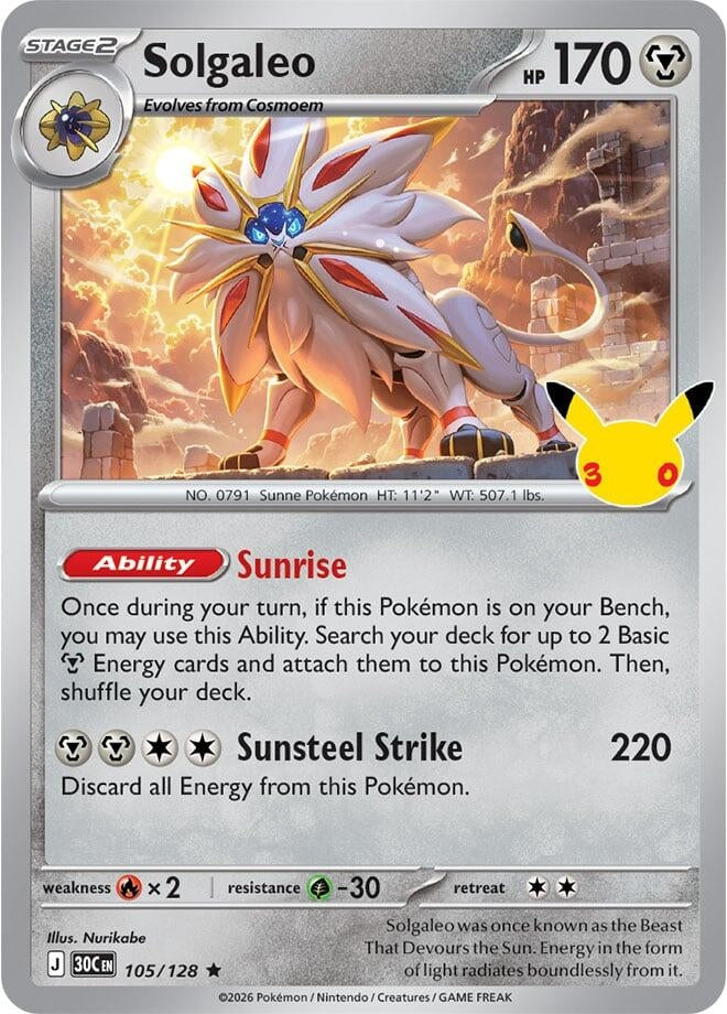Solgaleo (105/128) (ME: 30th Celebration)