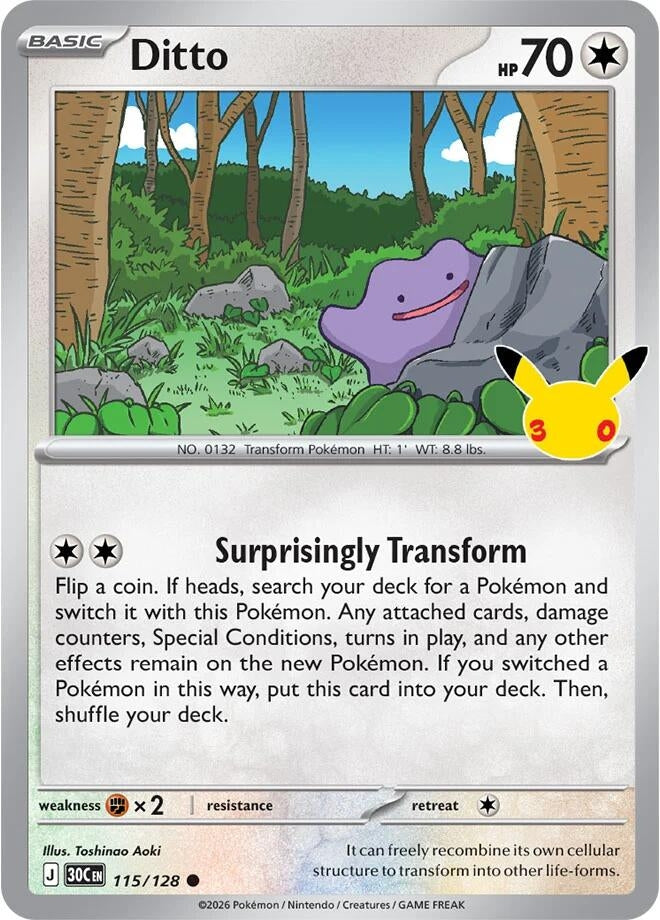 Ditto (115/128) (ME: 30th Celebration) - PokeBox USA
