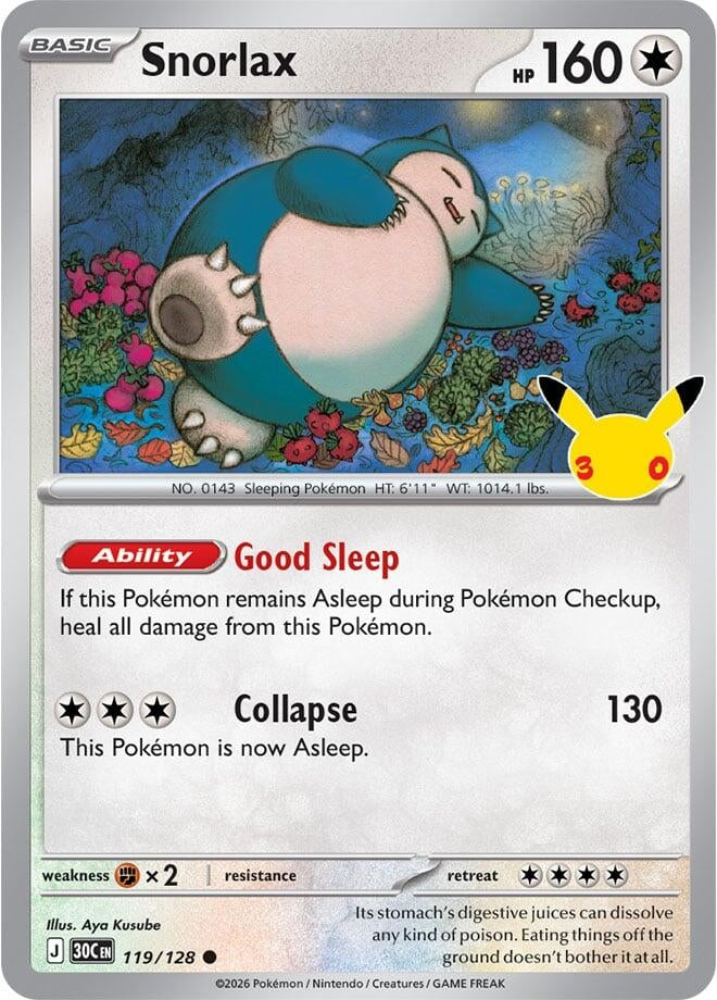 Snorlax (119/128) (ME: 30th Celebration)