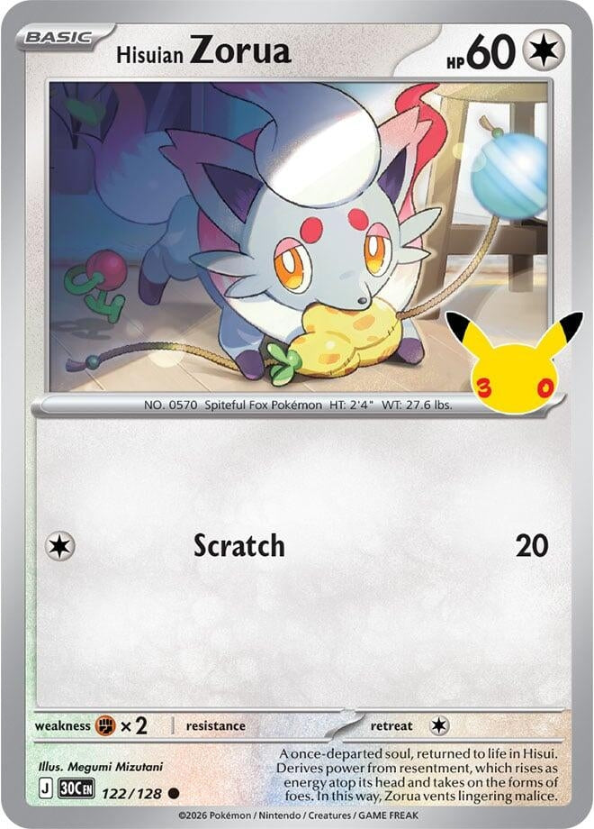 Hisuian Zorua (122/128) (ME: 30th Celebration)