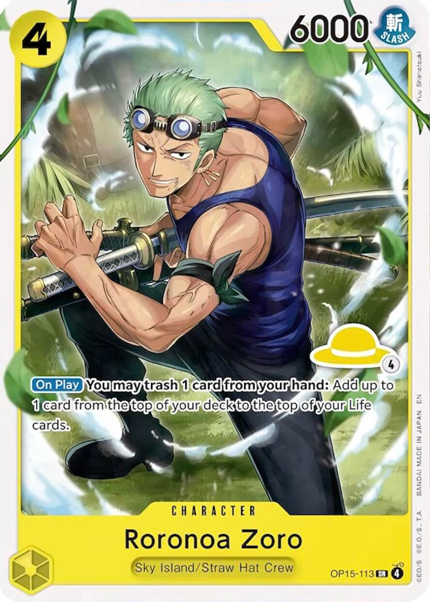Image for Roronoa Zoro (Luffy Deck) (OP15-113) (Set Sail Deck Set) (SD01) - One Piece Card Game