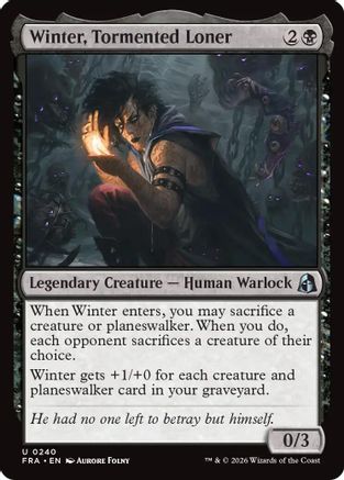 Winter, Tormented Loner (FRA-240) [Reality Fracture]