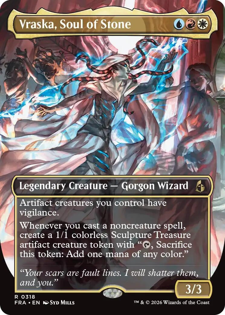 Vraska, Soul of Stone (Borderless) (318) (Reality Fracture)