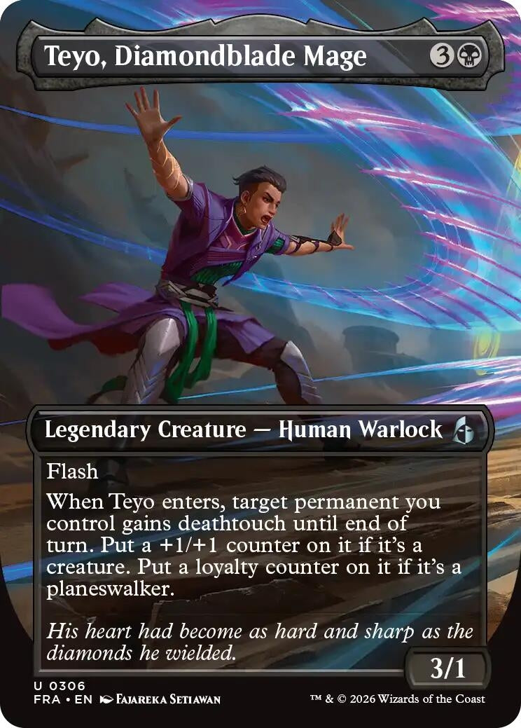 Teyo, Diamondblade Mage (Borderless) (306) (Reality Fracture)