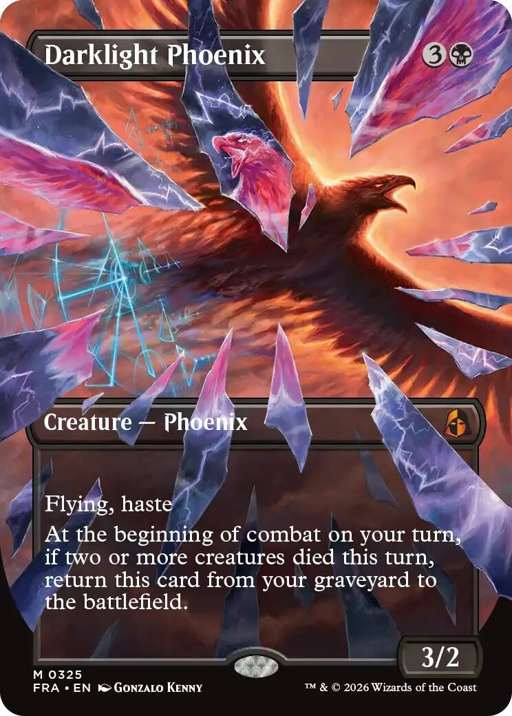 Darklight Phoenix (Borderless) (0325) (325) (Reality Fracture)