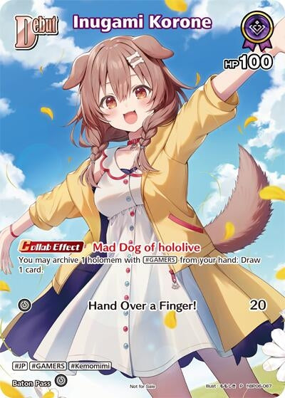 Image for Inugami Korone (P) (hBP06-067) (Alternate Art) (hBP06-067) (hololive OFFICIAL CARD GAME Promos) (hOCGP) - Hololive