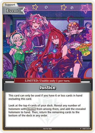 Image for Justice (P) (Alternate Art) (hSD13-016) (hololive OFFICIAL CARD GAME Promos) (hOCGP) - Hololive