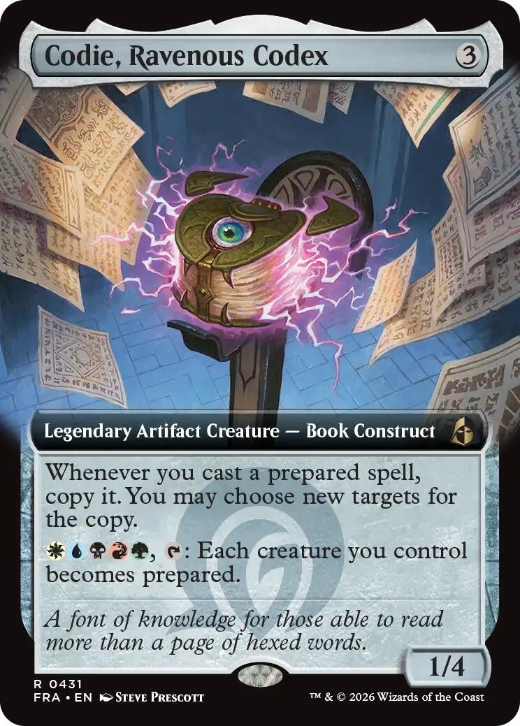 Codie, Ravenous Codex (Extended Art) (431) (Reality Fracture)