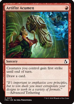 Artifist Acumen (FRA-073) [Reality Fracture] Foil