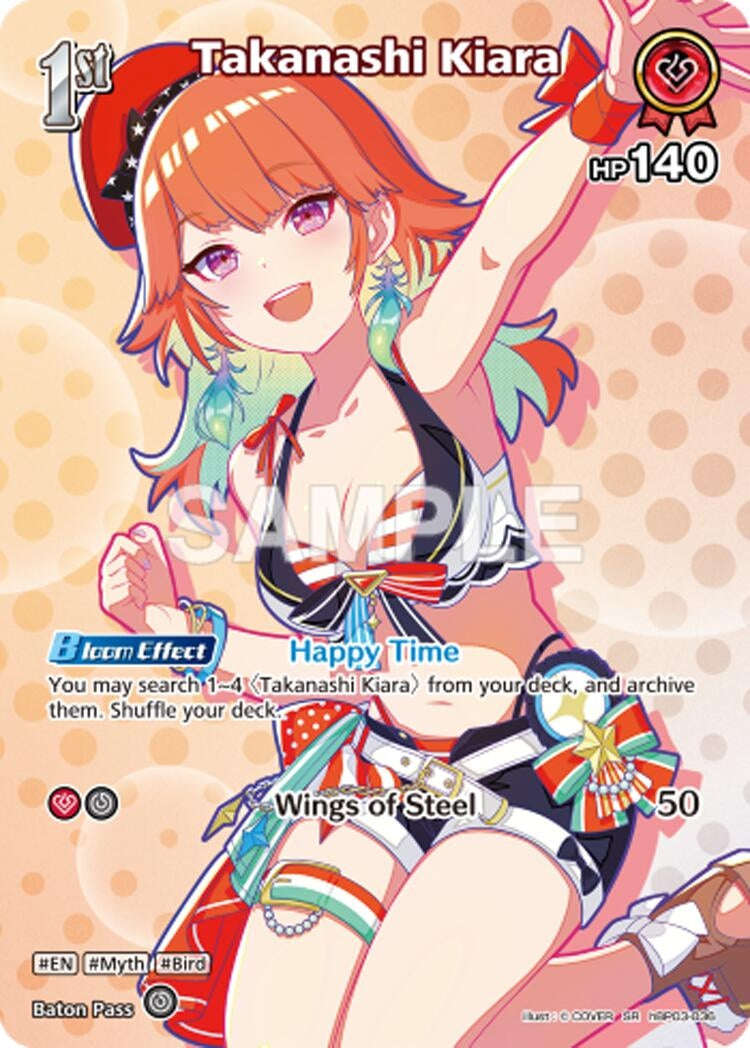 Takanashi Kiara (SR) (hBP03-036) (hBP03-036) (Extra Booster: Summer hologram)