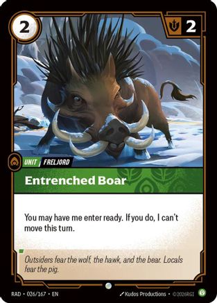 Entrenched Boar (026/167) - Radiance Foil - PokeBox USA