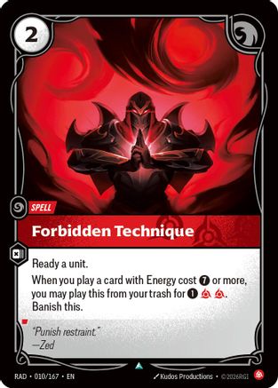 Forbidden Technique (010/167) - Radiance Foil - PokeBox USA