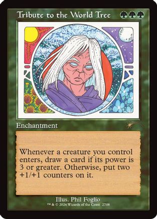 Tribute to the World Tree (Retro Frame) (SLD-2708) [Secret Lair Drop Series] Foil - PokeBox USA