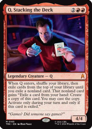 Q, Stacking the Deck (TRK-165) [Star Trek] Foil