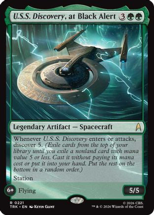U.S.S. Discovery, at Black Alert (TRK-221) [Star Trek] Foil