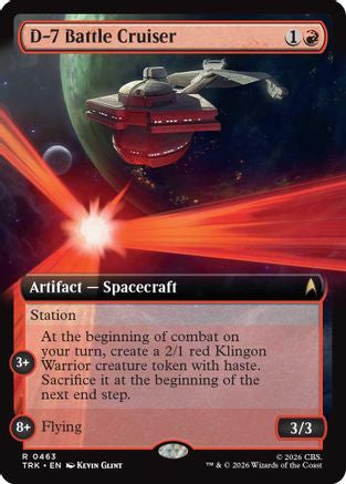 D-7 Battle Cruiser (Extended Art) (TRK-463) [Star Trek] Foil