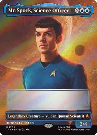 Mr. Spock, Science Officer (Borderless) (Signed) (TRK-1702) [Star Trek] Foil