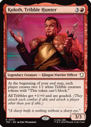 Koloth, Tribble Hunter (Surge Foil) (TRC-072) [Commander: Star Trek] Foil - PokeBox USA
