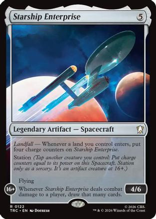 Starship Enterprise (Surge Foil) (TRC-122) [Commander: Star Trek] Foil - PokeBox USA