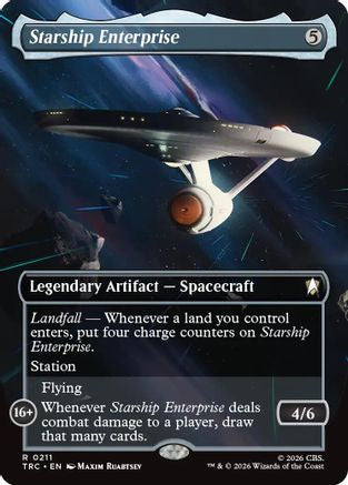 Starship Enterprise (Borderless) (TRC-211) [Commander: Star Trek] - PokeBox USA