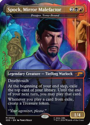 Spock, Mirror Malefactor - Prosper, Tome-Bound (Borderless) (SDS-024) [Star Trek: Stardates] Foil - PokeBox USA
