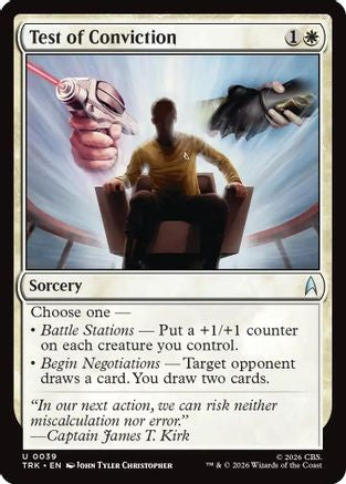 Test of Conviction (TRK-039) [Star Trek] Foil - PokeBox USA