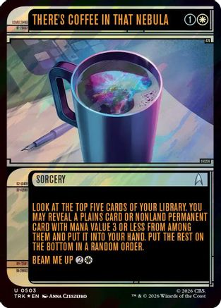 There's Coffee in that Nebula (Showcase) (Surge Foil) (TRK-503) [Star Trek] Foil - PokeBox USA