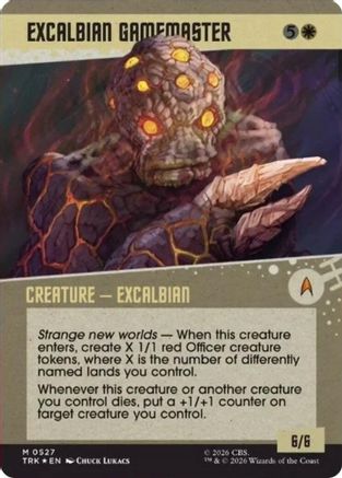 Excalbian Gamemaster (Showcase) (Surge Foil) (TRK-527) [Star Trek] Foil - PokeBox USA