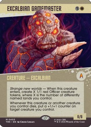 Excalbian Gamemaster (Showcase) (TRK-403) [Star Trek] Foil - PokeBox USA