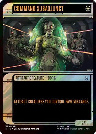 Command Subadjunct (Showcase) (Surge Foil) (TRK-498) [Star Trek] Foil - PokeBox USA